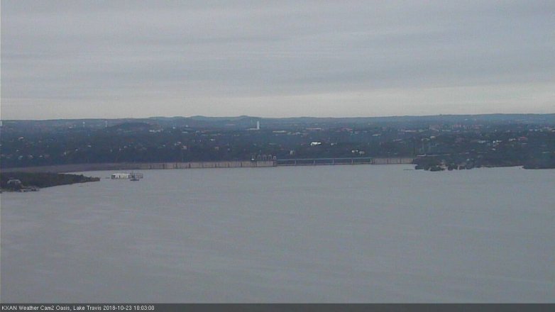 Lake Travis webcam, October 23, 2018 9:05 AM CT