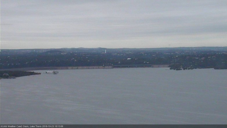 Lake Travis webcam, October 23, 2018 9:15 AM CT