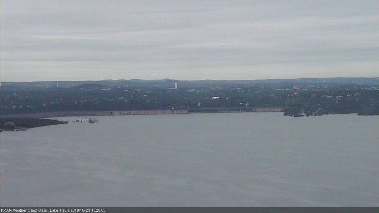 Lake Travis webcam, October 23, 2018 9:30 AM CT