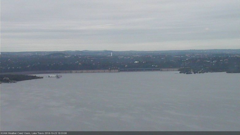 Lake Travis webcam, October 23, 2018 9:35 AM CT