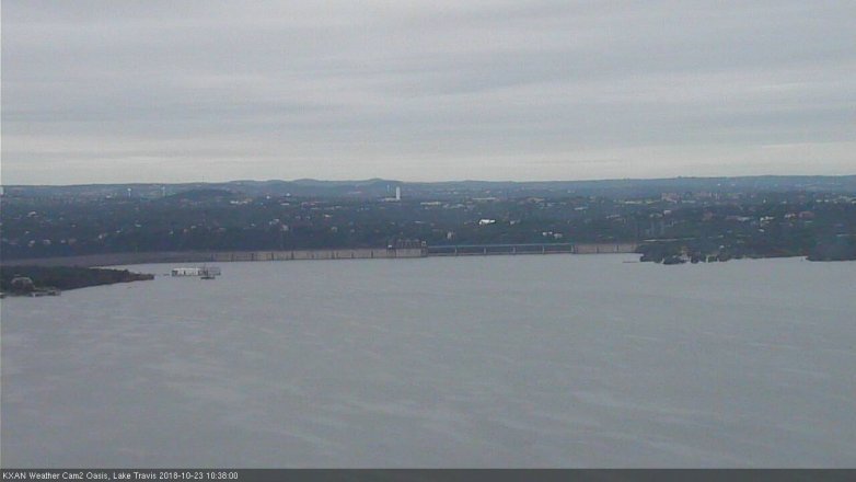 Lake Travis webcam, October 23, 2018 9:40 AM CT