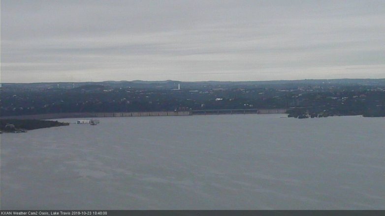Lake Travis webcam, October 23, 2018 9:50 AM CT