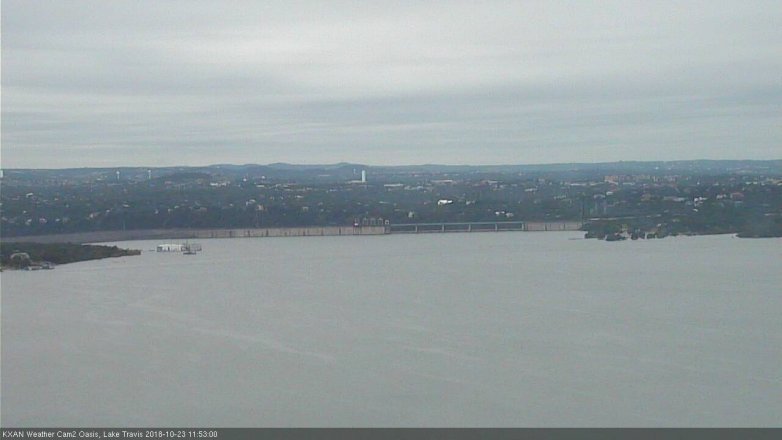 Lake Travis webcam, October 23, 2018 10:55 AM CT