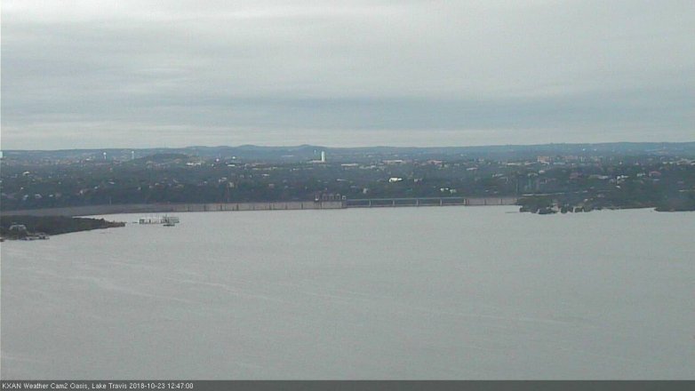 Lake Travis webcam, October 23, 2018 11:50 AM CT