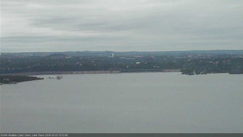 Lake Travis webcam, October 23, 2018 12:15 PM CT