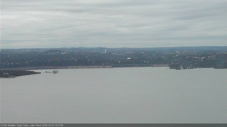 Lake Travis webcam, October 23, 2018 12:30 PM CT