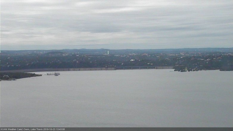 Lake Travis webcam, October 23, 2018 12:45 PM CT
