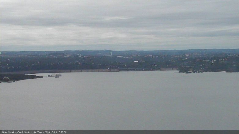 Lake Travis webcam, October 23, 2018 12:55 PM CT