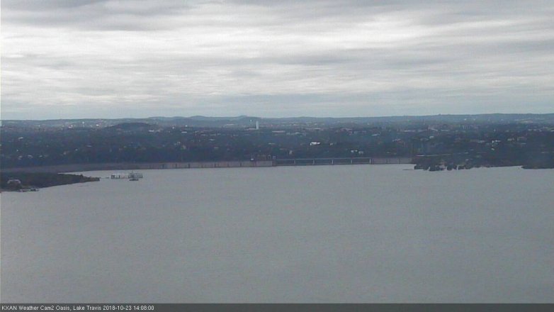 Lake Travis webcam, October 23, 2018 1:10 PM CT
