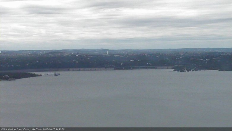 Lake Travis webcam, October 23, 2018 1:15 PM CT