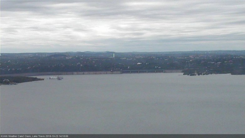 Lake Travis webcam, October 23, 2018 1:20 PM CT