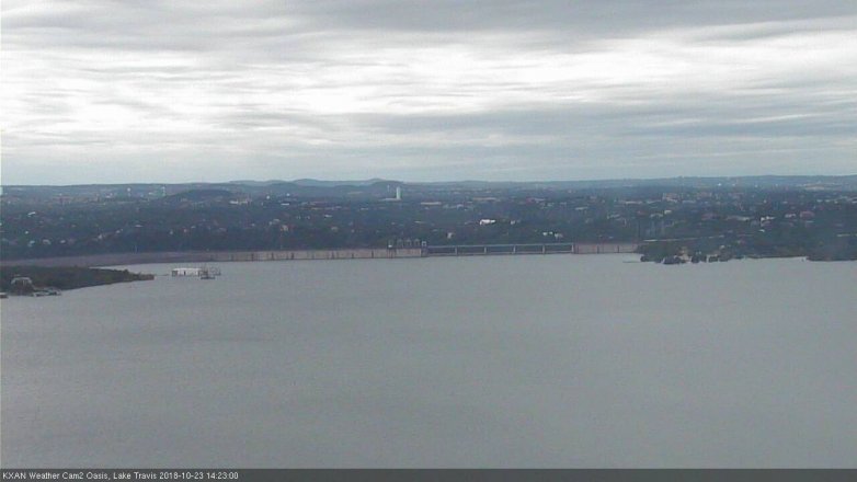 Lake Travis webcam, October 23, 2018 1:25 PM CT