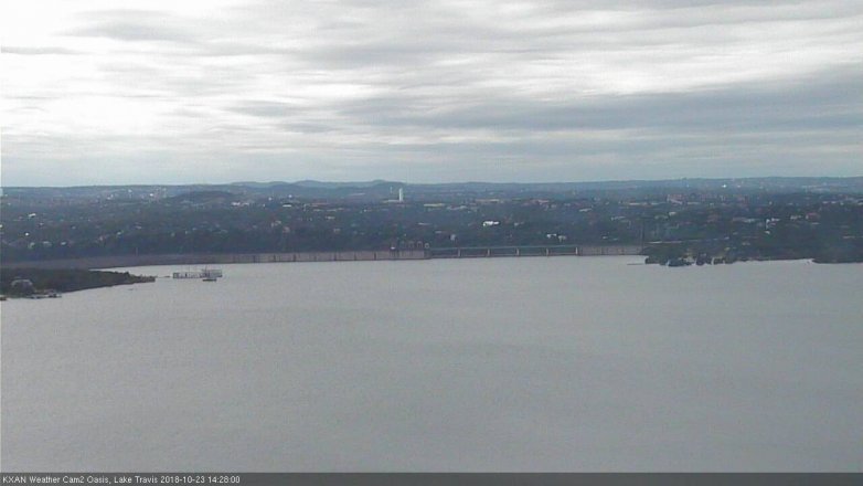 Lake Travis webcam, October 23, 2018 1:30 PM CT
