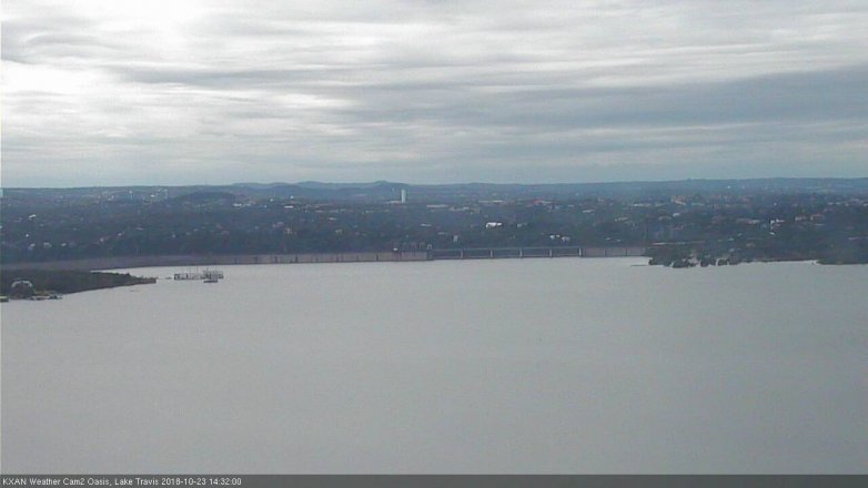 Lake Travis webcam, October 23, 2018 1:35 PM CT