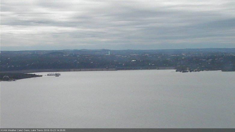 Lake Travis webcam, October 23, 2018 1:40 PM CT