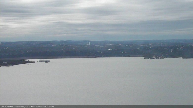Lake Travis webcam, October 23, 2018 1:45 PM CT