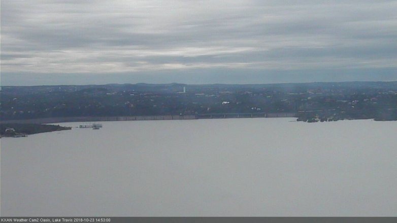 Lake Travis webcam, October 23, 2018 1:55 PM CT