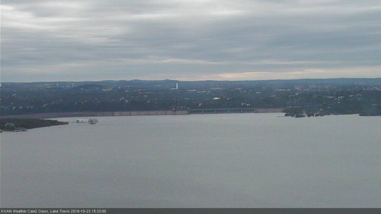 Lake Travis webcam, October 23, 2018 2:35 PM CT