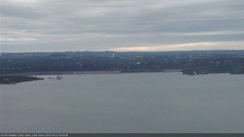 Lake Travis webcam, October 23, 2018 2:45 PM CT