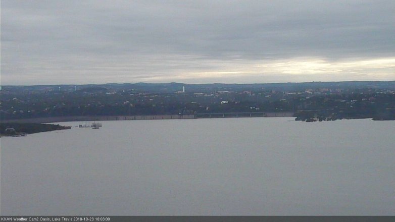 Lake Travis webcam, October 23, 2018 3:05 PM CT