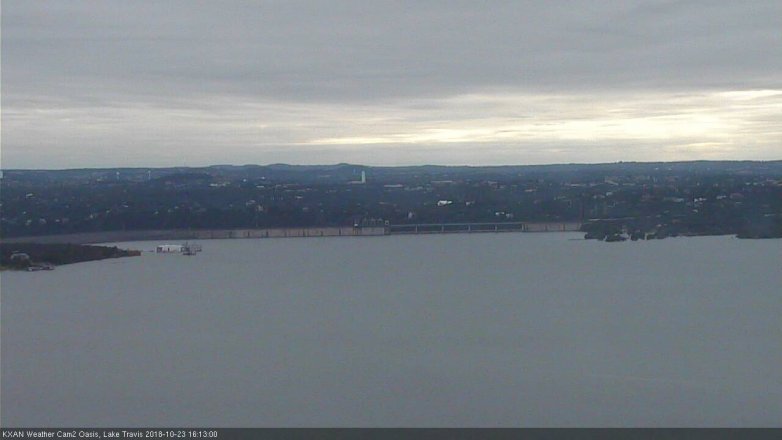 Lake Travis webcam, October 23, 2018 3:15 PM CT