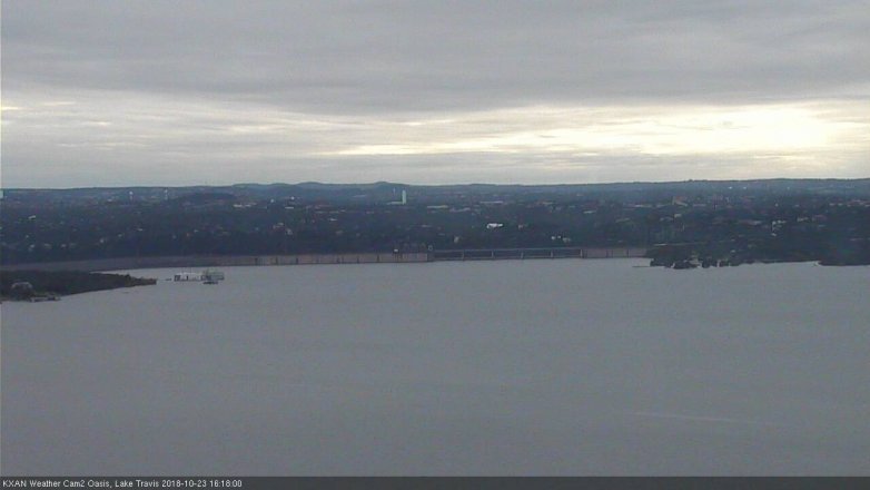 Lake Travis webcam, October 23, 2018 3:20 PM CT