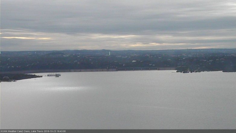 Lake Travis webcam, October 23, 2018 3:45 PM CT