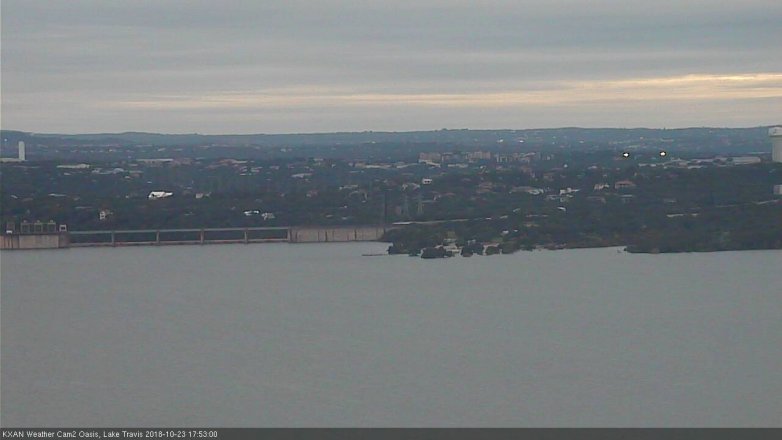 Lake Travis webcam, October 23, 2018 4:55 PM CT