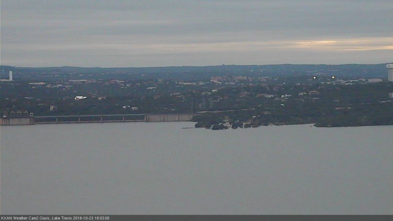 Lake Travis webcam, October 23, 2018 5:05 PM CT