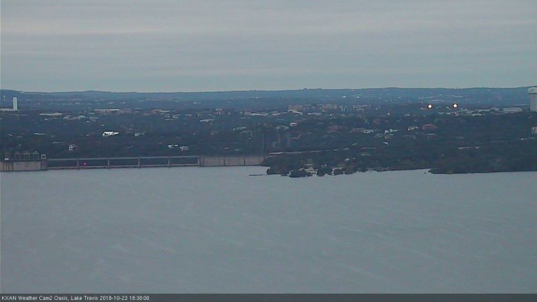 Lake Travis webcam, October 23, 2018 5:40 PM CT