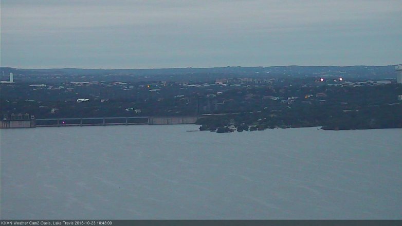 Lake Travis webcam, October 23, 2018 5:45 PM CT