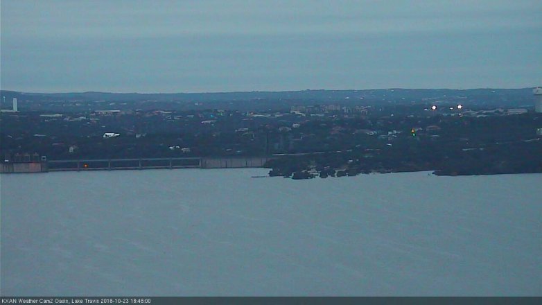 Lake Travis webcam, October 23, 2018 5:50 PM CT