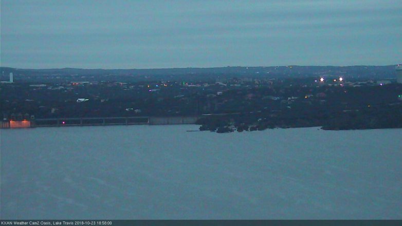 Lake Travis webcam, October 23, 2018 6:00 PM CT