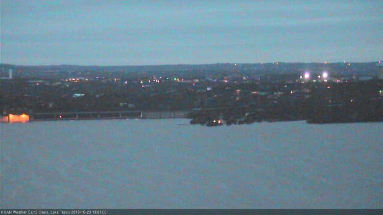 Lake Travis webcam, October 23, 2018 6:10 PM CT