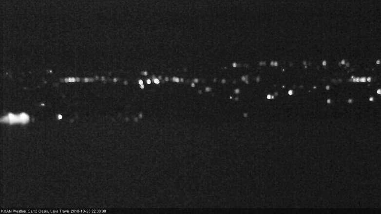 Lake Travis webcam, October 23, 2018 9:40 PM CT