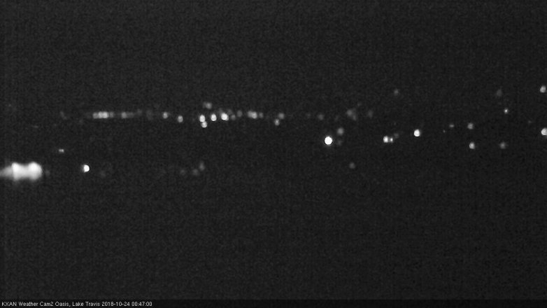 Lake Travis webcam, October 23, 2018 11:50 PM CT