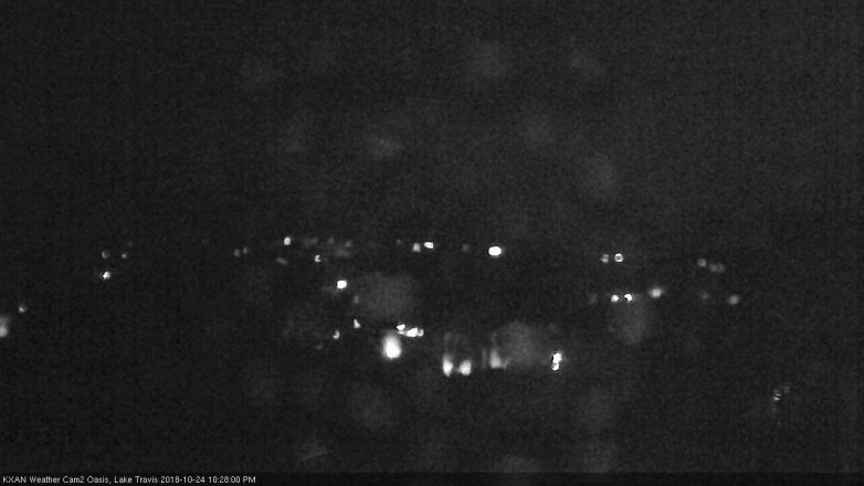 Lake Travis webcam, October 24, 2018 9:30 PM CT