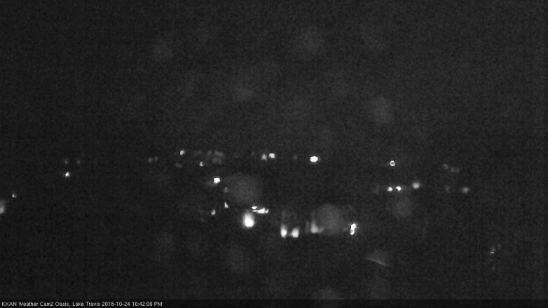 Lake Travis webcam, October 24, 2018 9:45 PM CT