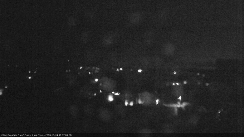 Lake Travis webcam, October 24, 2018 10:10 PM CT