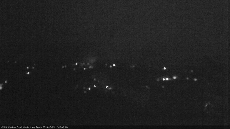 Lake Travis webcam, October 24, 2018 11:50 PM CT