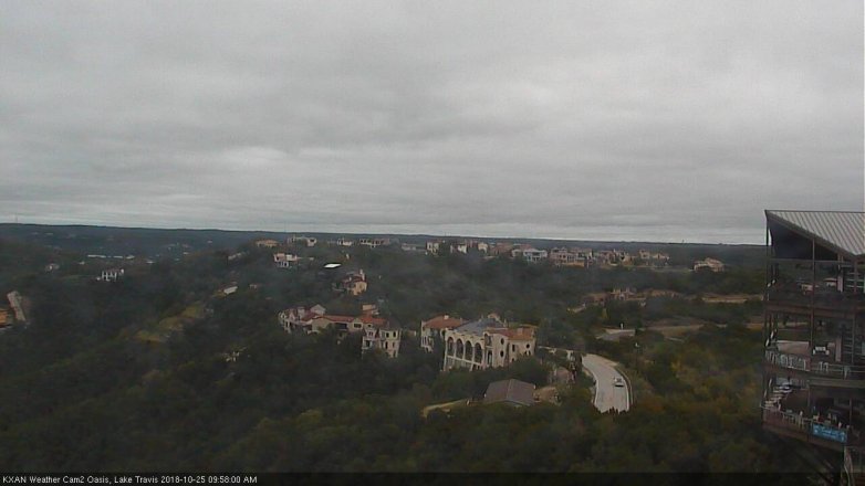 Lake Travis webcam, October 25, 2018 9:00 AM CT