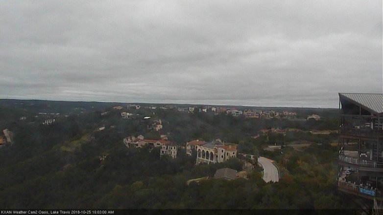 Lake Travis webcam, October 25, 2018 9:05 AM CT