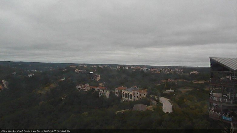 Lake Travis webcam, October 25, 2018 9:20 AM CT