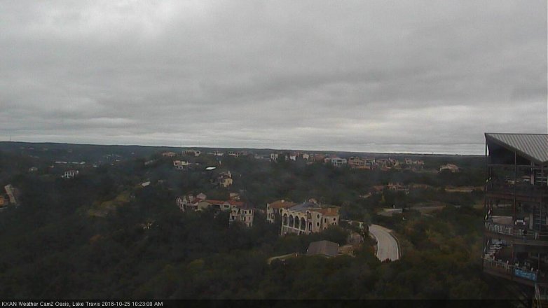 Lake Travis webcam, October 25, 2018 9:25 AM CT