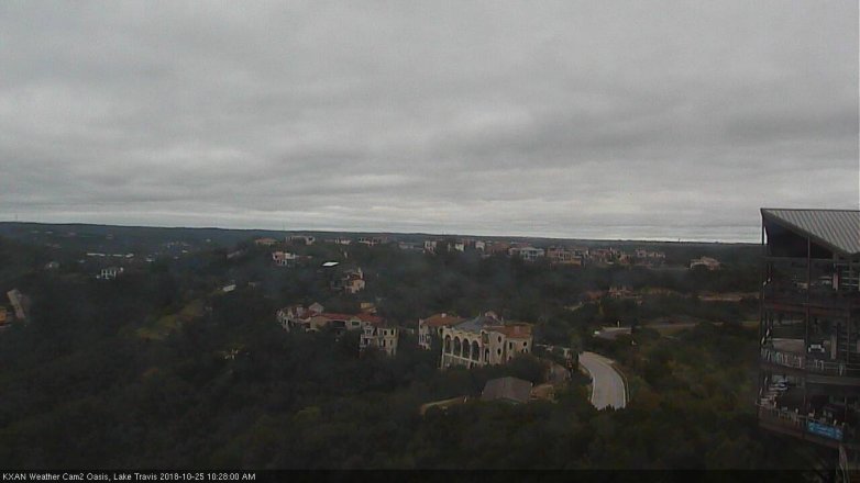 Lake Travis webcam, October 25, 2018 9:30 AM CT