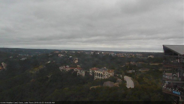 Lake Travis webcam, October 25, 2018 9:45 AM CT