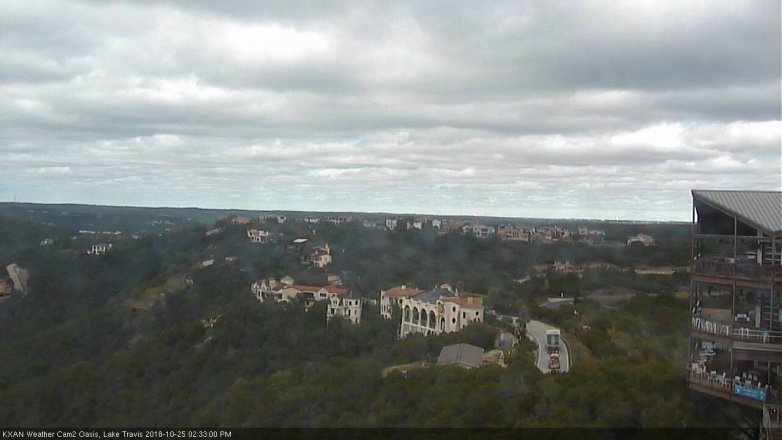 Lake Travis webcam, October 25, 2018 1:35 PM CT