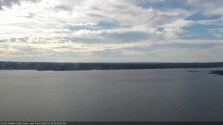 Lake Travis webcam, October 25, 2018 3:40 PM CT