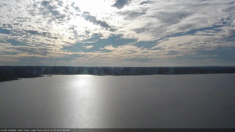 Lake Travis webcam, October 25, 2018 4:30 PM CT