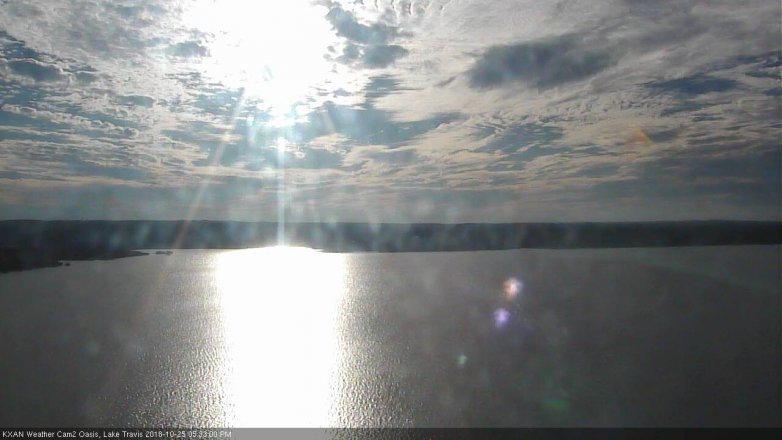 Lake Travis webcam, October 25, 2018 4:35 PM CT